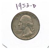 1953-D Washington Silver Quarter