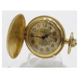 Vintage Pedre Manual Wind Hunter Gold Tone Case
