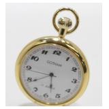 Gotham 17j Swiss Made Gold Tone Pocket Watch -