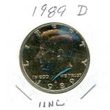 1989-D Uncirculated Kennedy Half Dollar
