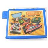 Vintage Large Matchbox Blue Vinyl Toy Car Carry