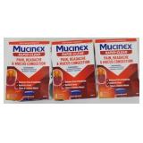 3 New Boxes Mucinex Rapid Clear Liquid Gels -