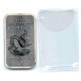 2024 Year of the Dragon 1 oz .999 Fine Silver Bar