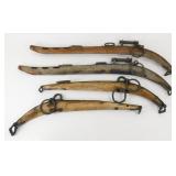 * Lot of Vintage Wooden Sleigh Runners / Farm