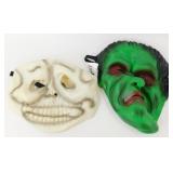 Two Vinyl Halloween Masks