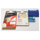 Lot of Office Supplies (Clipboards, Labels,