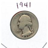 1941 Washington Silver Quarter