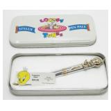 Vintage Tweety Bird Looney Tunes Pen with Tin