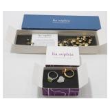 Three Lia Sophia Rings plus a Freshwater Pearls