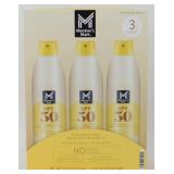 New 3-pk Members Mark Spray Sun Screen SPF 50 -