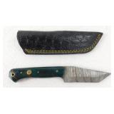 New Custom Damascus Fixed Blade Utility Knife