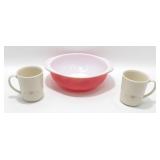 * Pyrex Flamingo Pink Casserole & 2 Corning