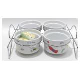 * Roscher & Cie Ceramic BBQ Condiment Set w/ Salt