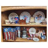 Americana lot.  1976 plates, tin, Liberty Bell