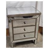 Mirrored 3 drawer side chest look at pictures for