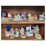 8 Sebastian miniatures, 4 David Winter houses,