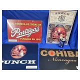 4 Tin Cigar Advertising signed look at pictures