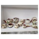 12 pcs. Watcombe Torquary Mottoware teapot,
