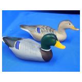 Pair Art Boxleitner Mallard decoys Miniature