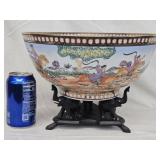 Chinese Porcelain Bowl with Foxhunting Scenes,