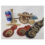 Brass decorative cannon, brass Horse Medallion
