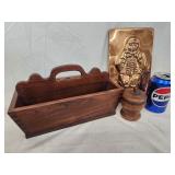 Contemporary dovetail knife box, copper