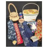 Woven basket purse, oak woven basket purse, men