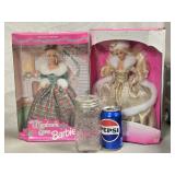 Vintage JUMBO Peanut Butter jar  and two Barbie