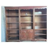 3 Section Wood  Wall Unit set bookcases Displays