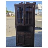 Pine Corner Cabinet,  4 door , pue shelf look at