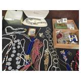 Costume Jewelry lot necklaces, earrings,  buttons