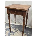 Cherry Sheradon side table,  turned legs,