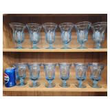 12 Fostoria Jamestown Ice Blue 6" Goblets.  Look