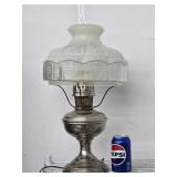 Aladdin Nickel plated lamp electrified with