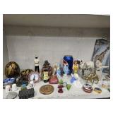 Lot  - small trinket boxes,  2 ceramic eggs,