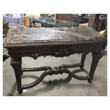 Marble top Walnut  center room table decorative