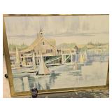 Mid-Atlantic Marina / Harbor Scene Sailboats,