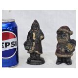 Solid cast lead Santa Claus figure paperweights