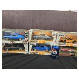 6 Ford Mustangs and Cobras Die Cast model  Cars