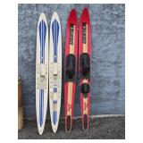 2 Pair Vintage Water Skis Obrien and Kimball