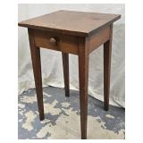 Pine Side table tampered legs dovetailed drawer,