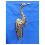 43.5" Metal egret on driftwood.  Does come apart
