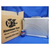 Aluminum case with handle.  Model number