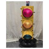 Traffic Light, Vintage metal traffic signal lighr