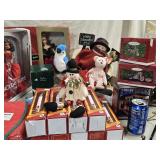 Lot - 2 Barbie Dolls,  4 Harley Davihson