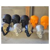 9 Halloween Decorations Skulls, plastic look at