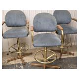 3 Swivel Bar Stools by Chromcraft Corp.