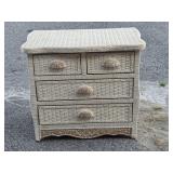 Pier 1 Wicker 4 drawer chest good condition look