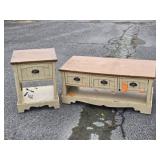 Coffee table and lamp table,  pine look at
