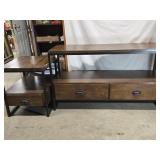 Industrial  design metal frame with oak -  sofa /
